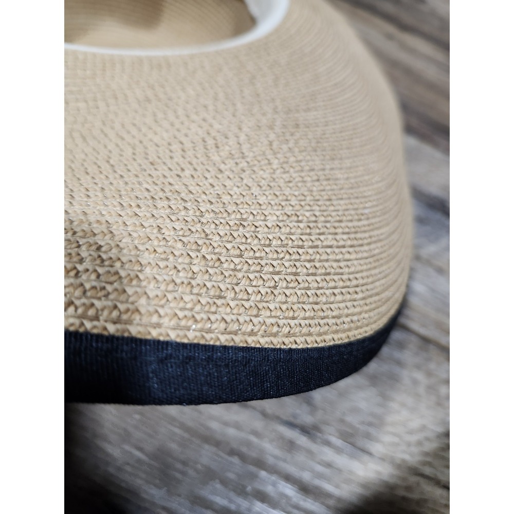 Wide Brim Floppy Summer Sun Beach Hat Derby Vacation elegant paper weave black - Picture 8 of 16